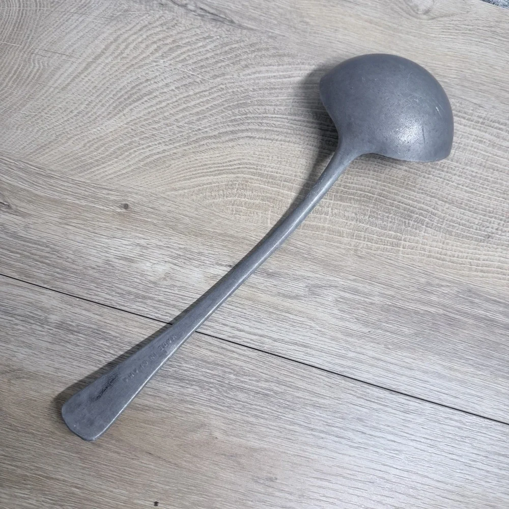 Vintage Made In Ghana Handcrafted Soup Ladle Rustic Primitive Kitchen Decor‎